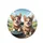 Corgis in Beanies Spectacles on Rolling Hills Path - Adventurous Dog Lover Gift Spare Tire Cover - 4