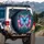 Iridescent Butterfly Lotus Flowers - Nature Lover Home Decor Gift Spare Tire Cover - 3