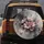 Blush Pink Cosmos Flowers Dark Smoke - Home Decor Gift for Flower Lovers Spare Tire Cover - 5