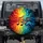 Musical Notes Staff Lines Organic Color Waves - Vehicle Decor Gift for Music Enthusiasts Spare Tire Cover - 1