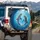 Bottlenose Dolphins Playful Ocean Water Caustics Scene - Underwater Wildlife Gift Spare Tire Cover - 3
