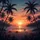 Tropical Sunset Beach Palm Trees Sailboats - Travel Essentials Gift Spare Tire Cover - 6