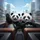 Panda Bears Driving Urban City - Wildlife Lover Travel Gift Spare Tire Cover - 6
