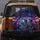 Grinning Skeletons Driving Futuristic Car City Night - Automotive Lover Gift Spare Tire Cover - 5