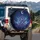 Butterflies Crescent Moon Cosmic Sky - Celestial Home Decor Gift for Star Gazer Spare Tire Cover - 3