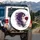 Woman Purple Hair Red Rose Dark Tears Gothic - Home Decor Gift for Gothic Lover Spare Tire Cover - 3