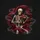 Aged Skeleton Violinist Crimson Fabric Drapes - Dramatic Travel Accessory For Cars Spare Tire Cover - 6