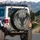 Large Menacing Bat Stained Glass Gothic Floral Filigree - Gothic Wildlife Lover Gift Spare Tire Cover - 3
