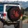Red Butterfly Red Flower Gold Botanical Vines Smaller Butterflies - Wildlife Lover Gift Spare Tire Cover - 3