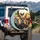 Four Chihuahua Dogs Driving Car – Road Trip Travel Essentials Gift for Dog Lovers Spare Tire Cover - 3