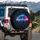 Glowing Iridescent Umbrella Luminous Light Streaks Cosmic Dust Night - Travel Essentials Spare Tire Cover - 3