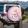 White Unicorn Golden Horn Pastel Clouds Ice Cream Cupcakes - Unicorn Lover Gift Spare Tire Cover - 3