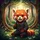 Red Panda Leaf Forest Tree Roots Daisies - Wildlife Lover Gift Spare Tire Cover - 6