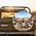 Overjoyed Chihuahua Dogs Gold Chain Driving Cityscape - Pet Lover Travel Gift Spare Tire Cover - 2