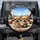 Overjoyed Chihuahua Dogs Gold Chain Driving Cityscape - Pet Lover Travel Gift Spare Tire Cover - 1