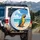 Blue Macaw Parrot Tropical Sandy Beach Ocean Waves - Wildlife Lover Vehicle Decor Gift Spare Tire Cover - 3