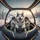 Siberian Huskies Driver Winter Landscape - Dog Lover Gift for Pet Owners Spare Tire Cover - 6
