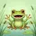 Cartoon Frog Wildlife Pond Lily Pad - Nature Lover Gift for Frog Lover Spare Tire Cover - 6