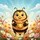 Plump Bumblebee Golden Honey Wildflower Meadow - Garden Lover Gift Spare Tire Cover - 6