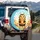 Plump Bumblebee Golden Honey Wildflower Meadow - Garden Lover Gift Spare Tire Cover - 3
