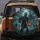 Menacing Zombie Jack-o'-Lantern Haunted Castle Moonlit Sky - Halloween Party Horror Gift Spare Tire Cover - 5