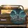 Grinning Skeletons Vintage Convertible Car - Halloween Road Trip Decoration Spare Tire Cover - 2