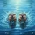 River Otters Crystal Clear Water - Wildlife Lover Gift Spare Tire Cover - 6