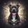 Black Pit Bull White Chest Heart Paws Smiling Dog - Dog Lover Travel Adventure Gift Spare Tire Cover - 6