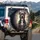 Black Pit Bull White Chest Heart Paws Smiling Dog - Dog Lover Travel Adventure Gift Spare Tire Cover - 3
