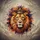 Lion Head Golden Crown Paint Splatters Storm Clouds - Wildlife Lover Gift Spare Tire Cover - 6