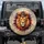 Lion Head Golden Crown Paint Splatters Storm Clouds - Wildlife Lover Gift Spare Tire Cover - 1
