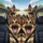 Smiling German Shepherds Car Interior Scene - Dog Lover Adventure Gift Spare Tire Cover - 6