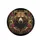 Grizzly Bear Golden Filigree Red Teal Blooms - Wildlife Lover Gift Spare Tire Cover - 4