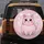 Plump Pink Cartoon Cat Stars Pink Field - Kids Room Decor Cat Lover Gift Spare Tire Cover - 5