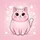 Plump Pink Cartoon Cat Stars Pink Field - Kids Room Decor Cat Lover Gift Spare Tire Cover - 6