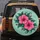 Pink Hibiscus Flowers Lush Teal Greenery - Tropical Decor Gift for Botanical Lover Spare Tire Cover - 5