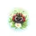 Red Ladybug Black Spots Glossy Eyes Daisy Dewdrops Green Leaves Garden - Garden Lover Gift Spare Tire Cover - 4