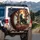 Majestic Black Horse Ancient Trees Fiery Autumn Leaves Forest Scene - Nature Lover Gift Spare Tire Cover - 3