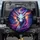 Scaled Dragon Head Glowing Blue Spiral Cosmic Nebula - Fantasy Lover Home Decor Gift Spare Tire Cover - 1