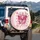 Linen Field Butterfly Cluster Home Decor Gift for Wildlife Lover Spare Tire Cover - 3