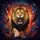 Roaring Lion Golden Mane Tumultuous Brushstrokes - Wildlife Lover Gift Spare Tire Cover - 6