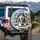 Playful Siberian Huskies Mountain Road Trip - Dog Lover Adventure Gift Spare Tire Cover - 3