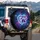 Intertwining Heart Paw Print Cosmic Void Starlight – Love Pet Tribute Gift Spare Tire Cover - 3