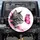 Fuchsia Pink Splatter Tabby Cat Butterfly - Cat Lover Gift Spare Tire Cover - 1