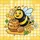 Plump Cartoon Bee Honey Pot Honeycomb Daisies - Outdoor Decor Gift Spare Tire Cover - 6