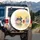 Running Rabbit Sitting Rabbit Red Apple Shimmering Reflections - Nature Lover Gift Spare Tire Cover - 3