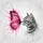 Gray Tabby Cat Pink Butterfly Hot Pink Splatters Organic Patterns - Wildlife Lover Gift Spare Tire Cover - 6