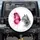 Gray Tabby Cat Pink Butterfly Hot Pink Splatters Organic Patterns - Wildlife Lover Gift Spare Tire Cover - 1