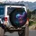 Spectral Wolf Cosmic Energy Trails - Mystic Wildlife Lover Gift for Wolf Fans Spare Tire Cover - 3