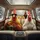 Rooster with Sunglasses Car Chicks Luxury Cabin Winter Forest - Road Trip Gift Spare Tire Cover - 6